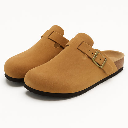 Bosten Comfort Sandalen Suède met Kurk Voetbed