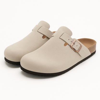 Bosten Comfort Sandalen Suède met Kurk Voetbed