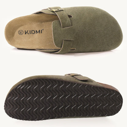 Bosten Comfort Sandalen Suède met Kurk Voetbed