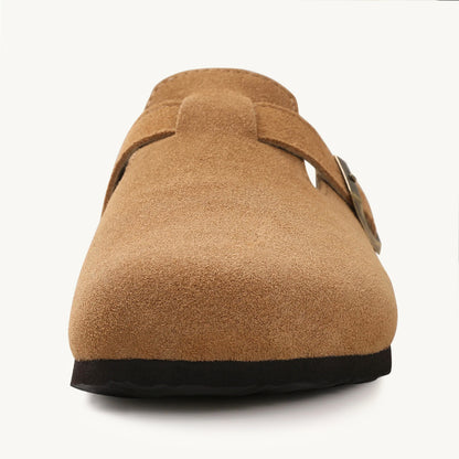 Bosten Comfort Sandalen Suède met Kurk Voetbed