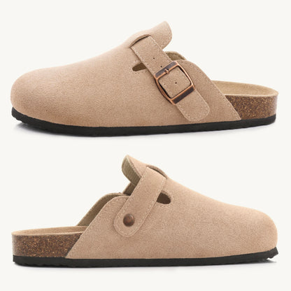 Bosten Comfort Sandalen Suède met Kurk Voetbed