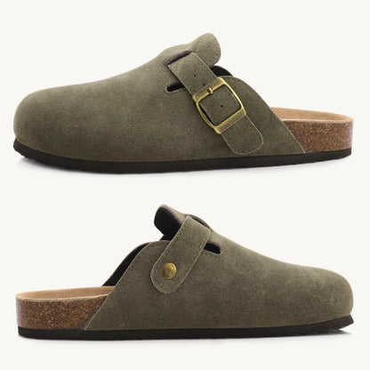 Bosten Comfort Sandalen Suède met Kurk Voetbed