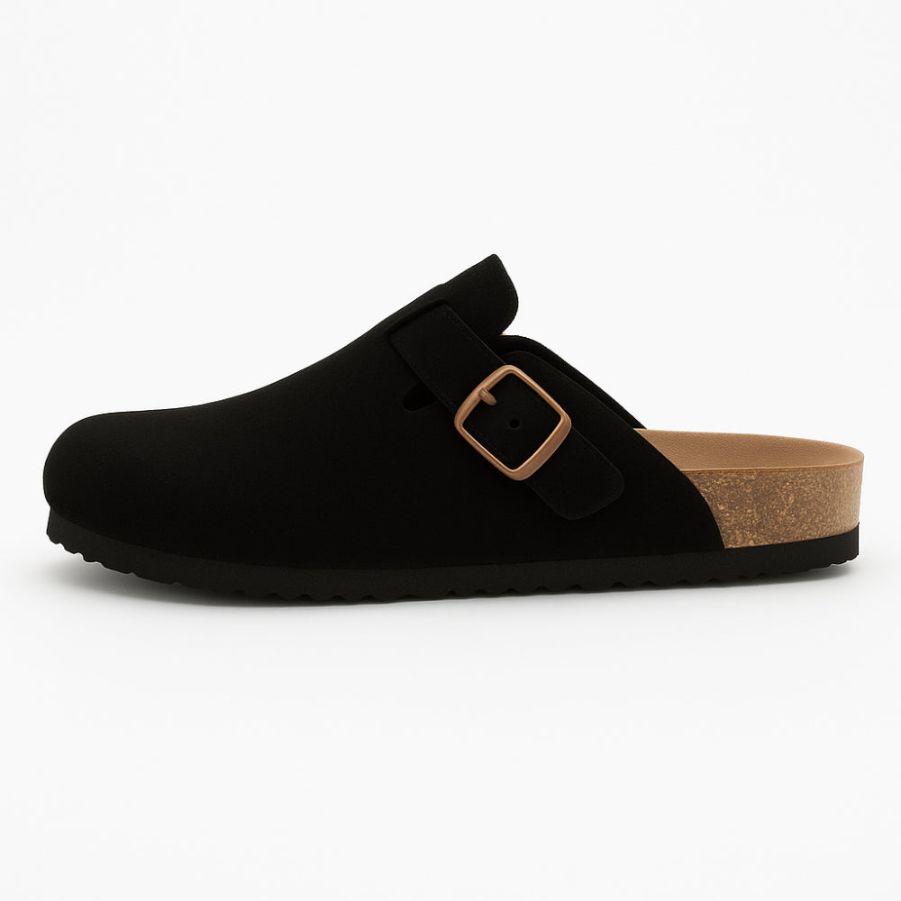 Bosten Comfort Sandalen Suède met Kurk Voetbed