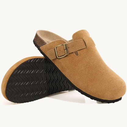 Bosten Comfort Sandalen Suède met Kurk Voetbed