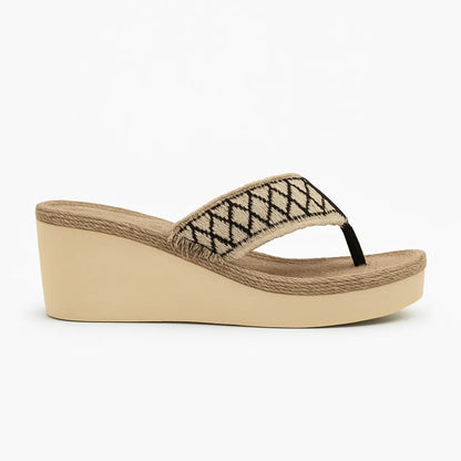 Sira Dames Slippers met Sleehak - Ibiza Slippers