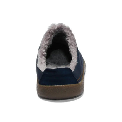 Chris Warm Gevoerde Heren Sloffen – Pantoffels met Bont en Harde Zool