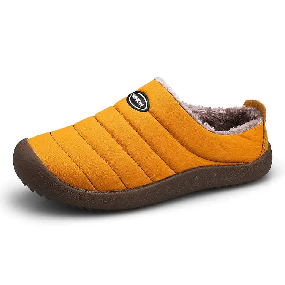 Chris Warm Gevoerde Heren Sloffen – Pantoffels met Bont en Harde Zool