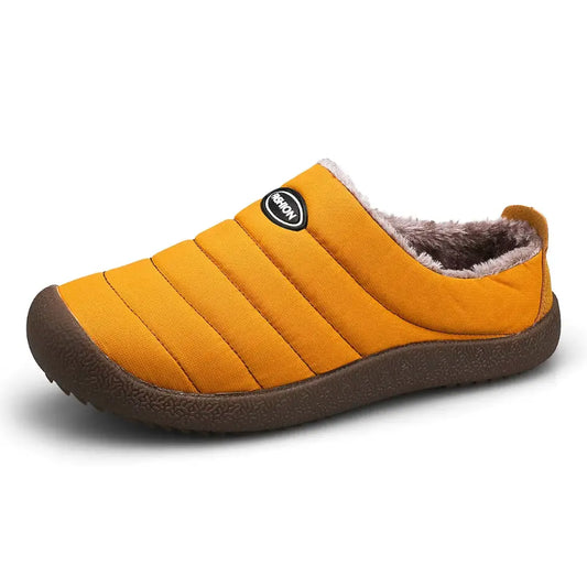 Chris Warm Gevoerde Heren Sloffen – Pantoffels met Bont en Harde Zool