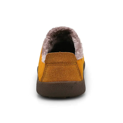 Chris Warm Gevoerde Heren Sloffen – Pantoffels met Bont en Harde Zool