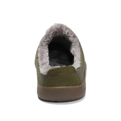Chris Warm Gevoerde Heren Sloffen – Pantoffels met Bont en Harde Zool
