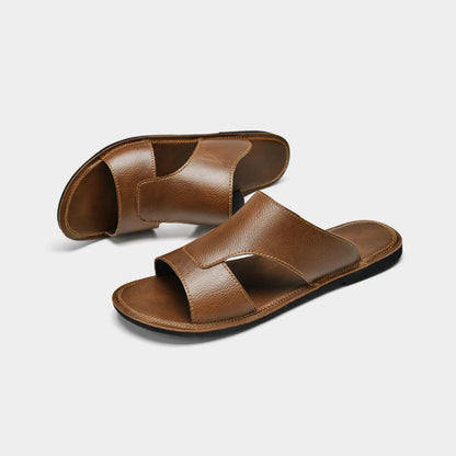 Cloud Herenslippers Leer met Hakje