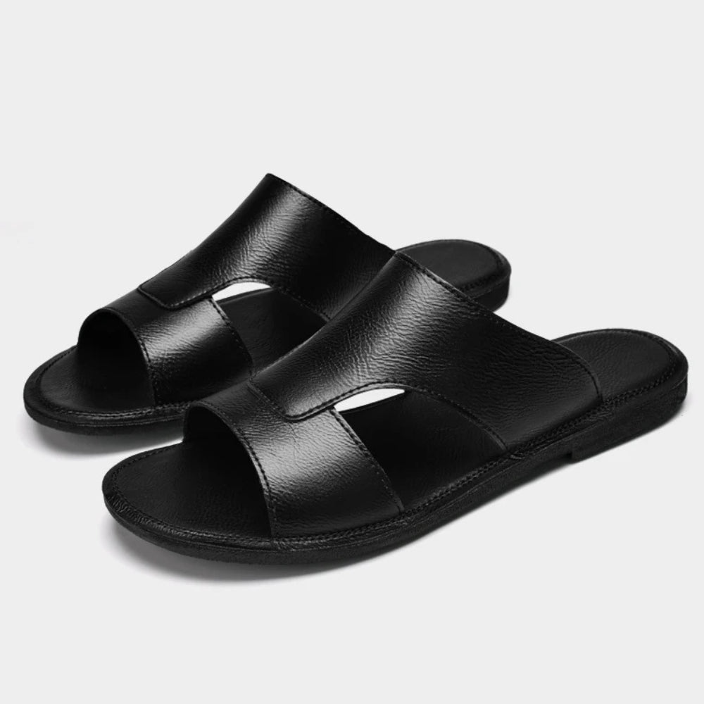 Cloud Herenslippers Leer met Hakje