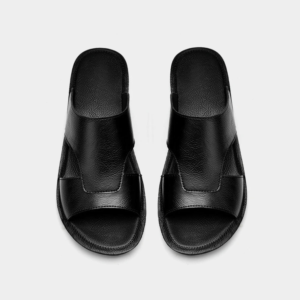Cloud Herenslippers Leer met Hakje