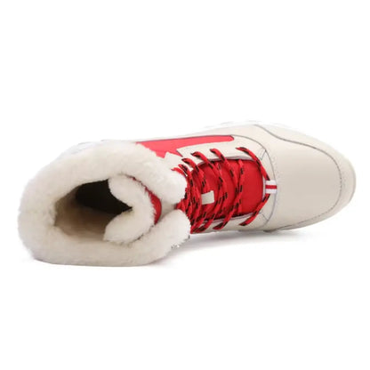 Dames Snowboots met Veters & Grip - Laarzen met Voetboog Ondersteuning