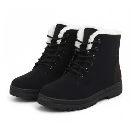 Dames Winterboots – Warme Enkellaarsjes met Voering en Antislip Zool