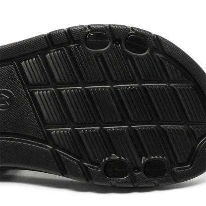 Dave Vegan Leren Slippers met Kruisband & Voorgevormd Voetbed