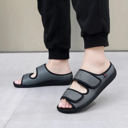 Diabetes schoenen – Unisex sandaal voor brede voeten met klittenband