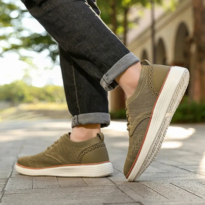 Evan Ademende Instappers Heren met Veters – Casual Mesh Sneakers