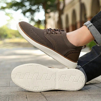 Evan Ademende Instappers Heren met Veters – Casual Mesh Sneakers