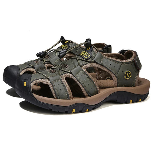 Finn Leren Outdoor Sandalen - Sandalen met Voetbed