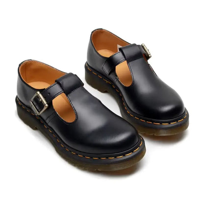 Gio Leren Mary Jane Schoenen Unisex – Instappers met Chunky Zool