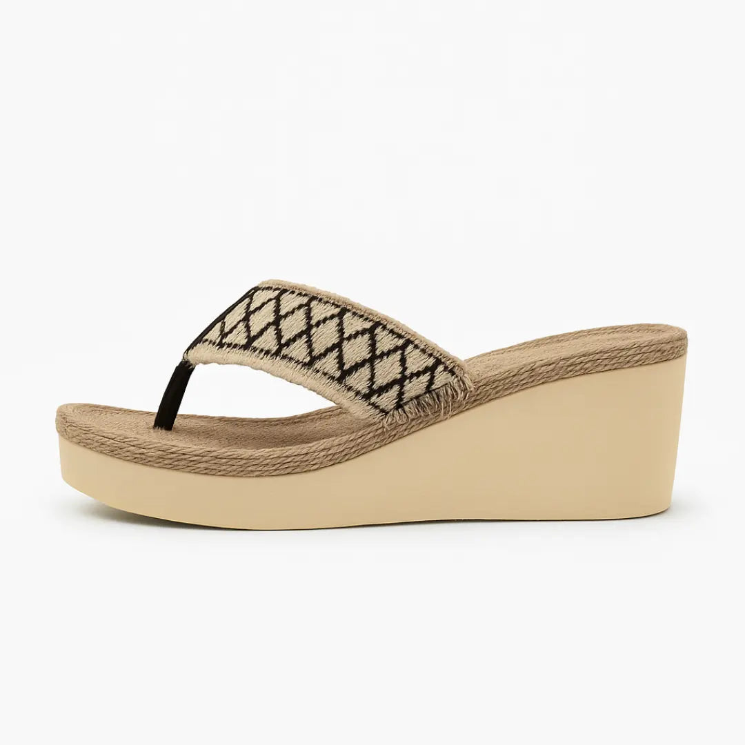 Sira Dames Slippers met Sleehak - Ibiza Slippers