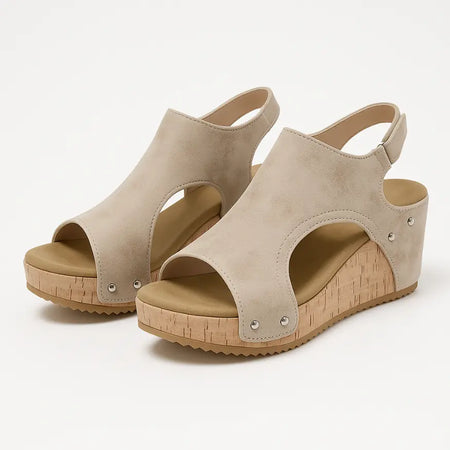 Jae Open Sleehak Dames - Comfortable Platform Sandalen