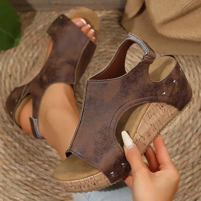 Jae Open Sleehak Dames - Comfortable Platform Sandalen