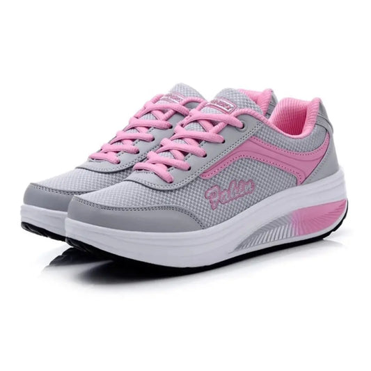 Joy Sneakers met Hoge Zool Dames - Comfortabele Wandel­sneakers