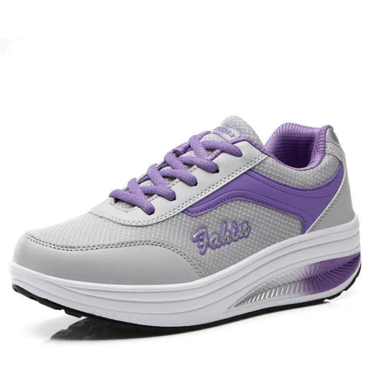 Joy Sneakers met Hoge Zool Dames - Comfortabele Wandel­sneakers
