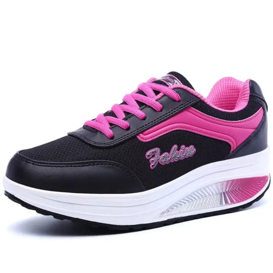 Joy Sneakers met Hoge Zool Dames - Comfortabele Wandel­sneakers