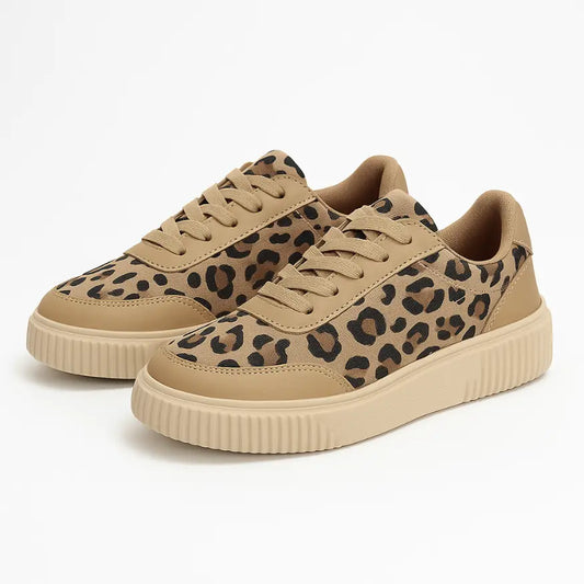 Kiki Hippe Panterprint Schoenen voor Dames - Comfortabele Sneakers