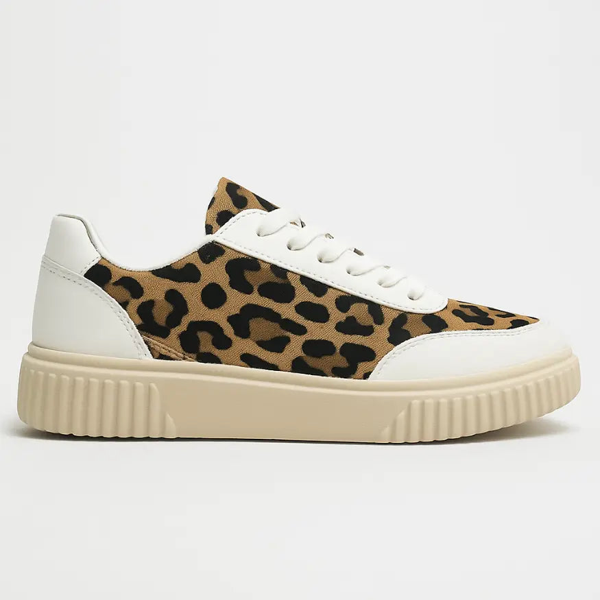 Kiki Hippe Panterprint Schoenen voor Dames - Comfortabele Sneakers