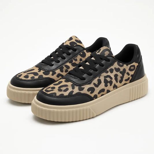 Kiki Hippe Panterprint Schoenen voor Dames - Comfortabele Sneakers