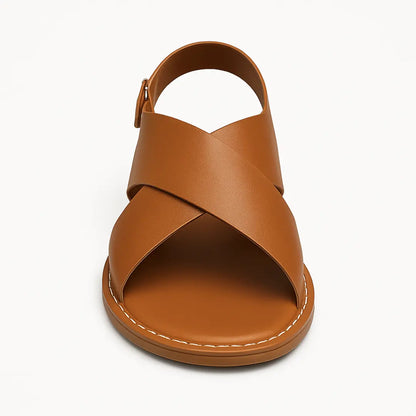 Ziva Leren Sandalen Dames met Hakje & Gesp - Zomerse Sandalen