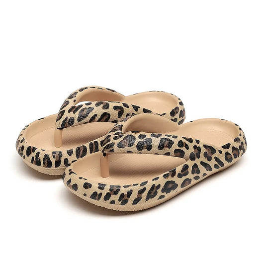 Lexi Panterprint Slippers Dames met Comfortabel Voetbed