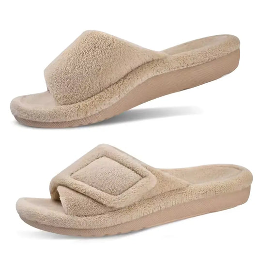 Leya Dames Pantoffels – Zachte Slippers met Voetboog Ondersteuning