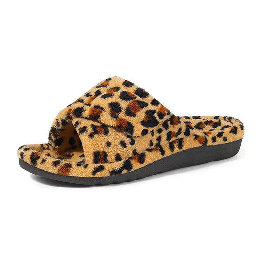 Leya Dames Pantoffels – Zachte Slippers met Voetboog Ondersteuning