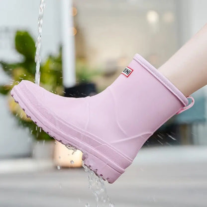 Lila Dames Regenlaarzen - Waterdichte Laarzen met Antislip zool voor Buiten