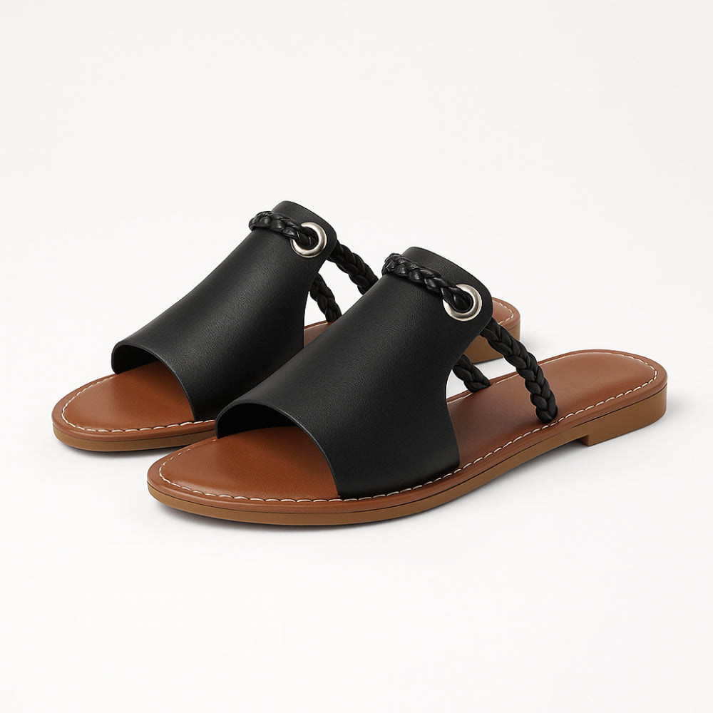 Liva Platte Sandalen Dames - Slippers