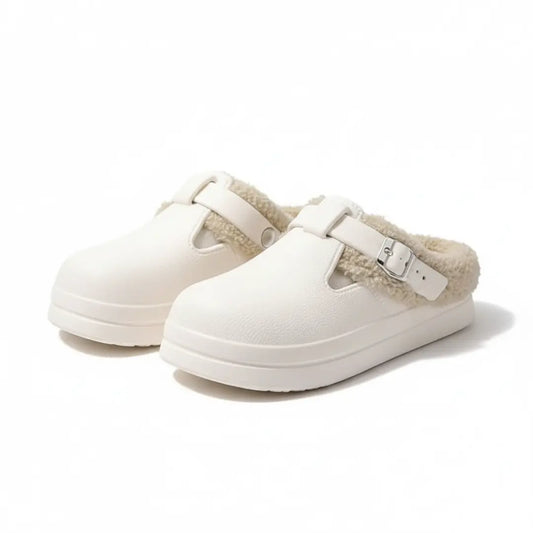 Maud Warme Pantoffels Dames - Waterdichte Sloffen met Pluche Voering