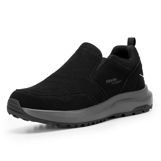 Mick Orthopedische Leren Schoenen Heren - Stevige Suède Wandelschoenen