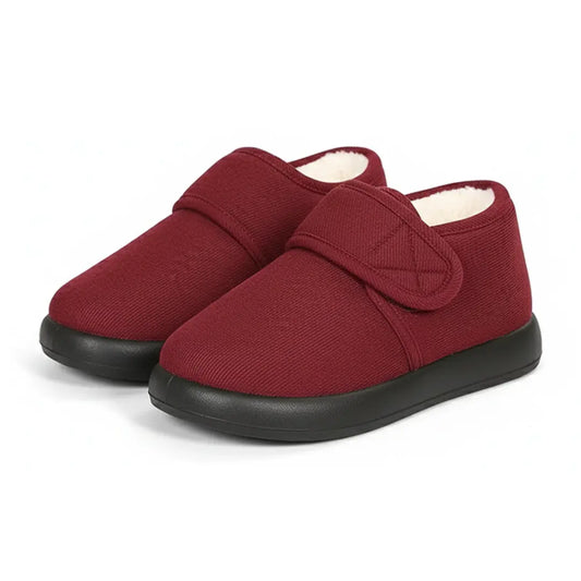 Mila Warme Diabetes Schoenen Dames – Pantoffel Loafers met klittenband