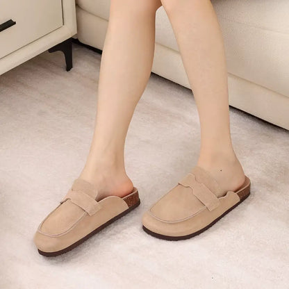 Mone Suède Pantoffels Dames - Comfortabele Clogs met Harde Zool