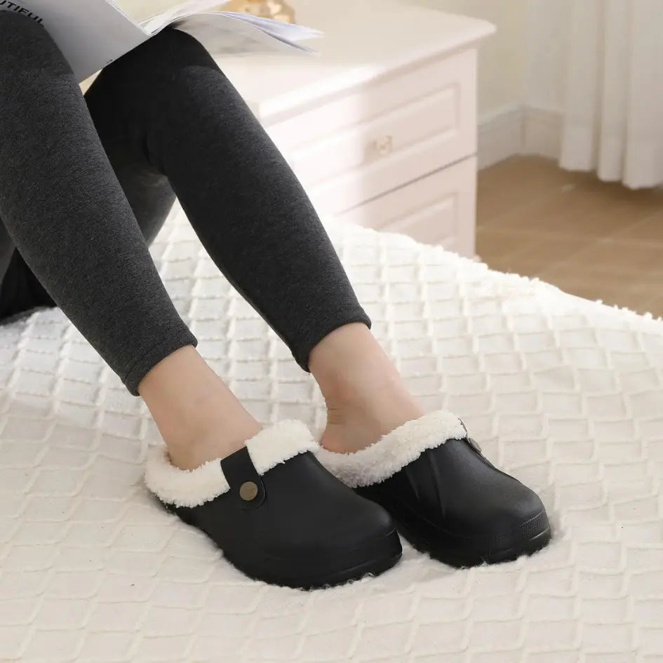 Nufi Pantoffels met Bont voor Heren & Dames - Warme Clogs