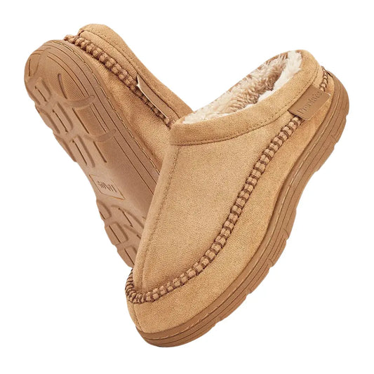 Olivier Pantoffels Heren met Wol - Pantoffels met Harde Zool