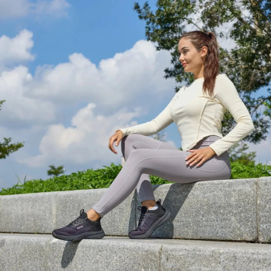 Slip On Sneakers Dames - Sportschoenen met Brede Leest & Ondersteuning