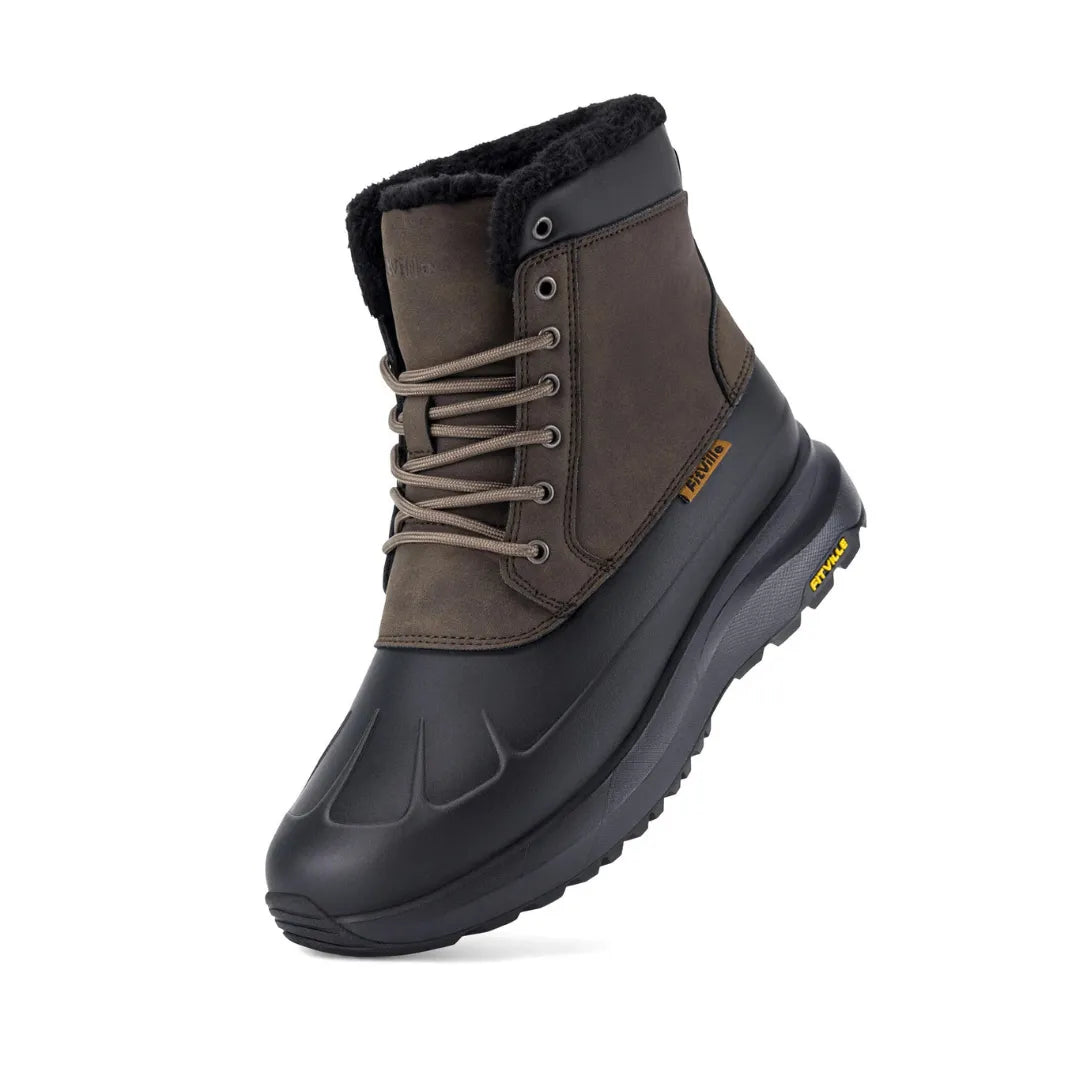Piet Heren Winterlaarzen – Gevoerde Snowboots met Brede Teendoos