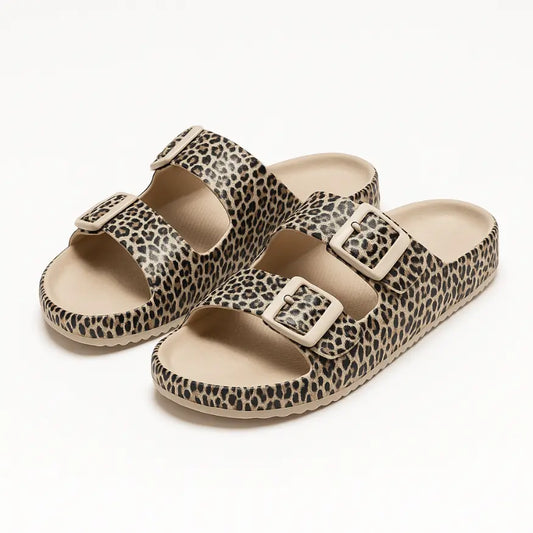 Luna Panterprint Slippers voor Dames - Comfortable Flip Flops