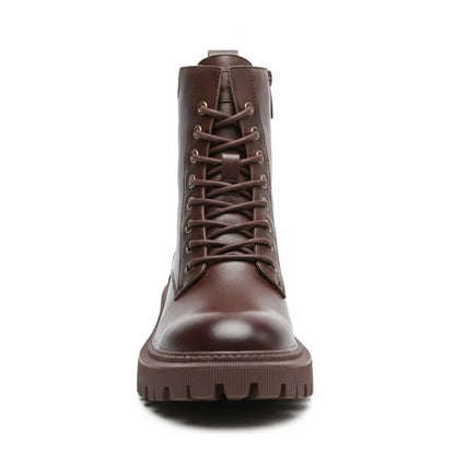 Raven Chunky Veterlaarzen Dames – Stoere Enkelboots met Plateauzool